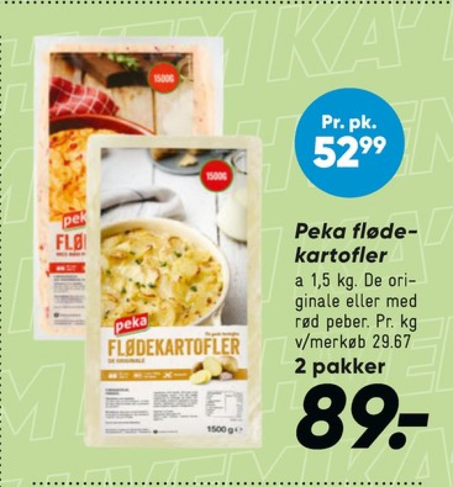 Peka, Flødekartofler med peberfrugt