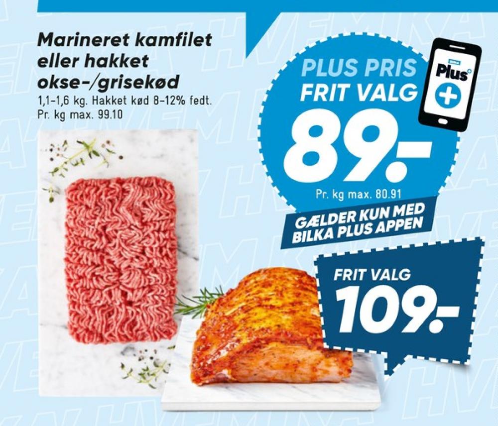 Hakket grise og okskød 8-12%