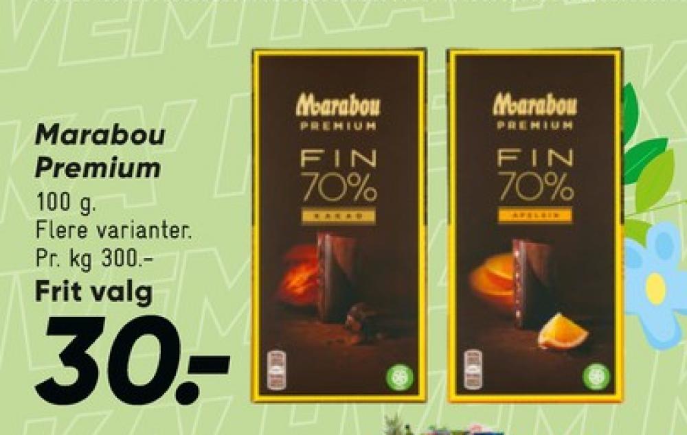 Marabou Premium, Chokoladeplade Fin 70% Appelsin