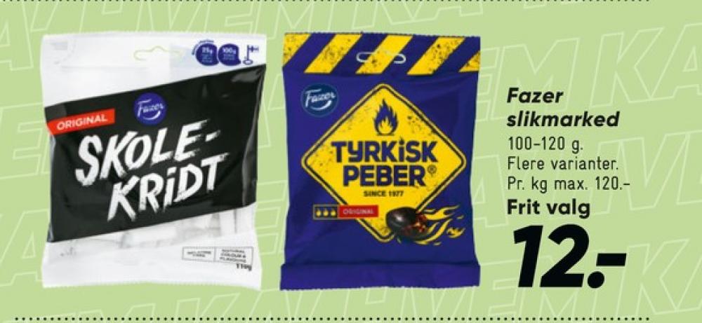 Fazer Skolekridt, Slikposer