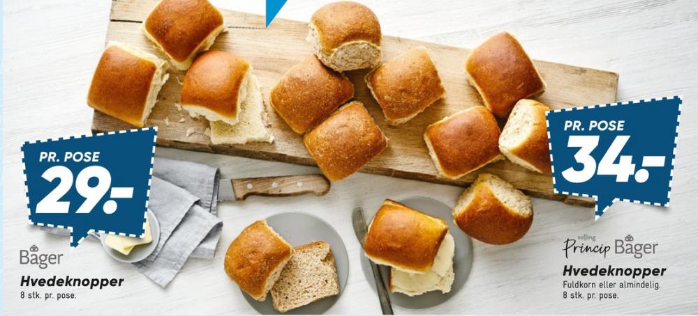 Salling Princip, Hvedeknopper