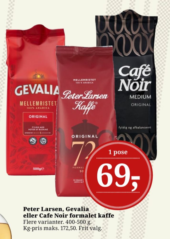 Peter Larsen Blanding 72, Kaffe Formalet