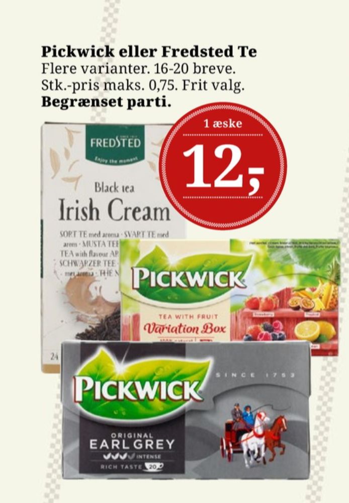 Pickwick, Variation Box Tebreve