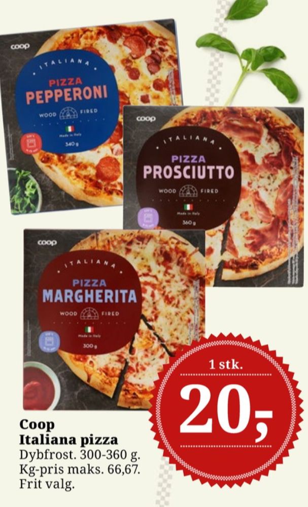 Coop, Prosciutto Pizza