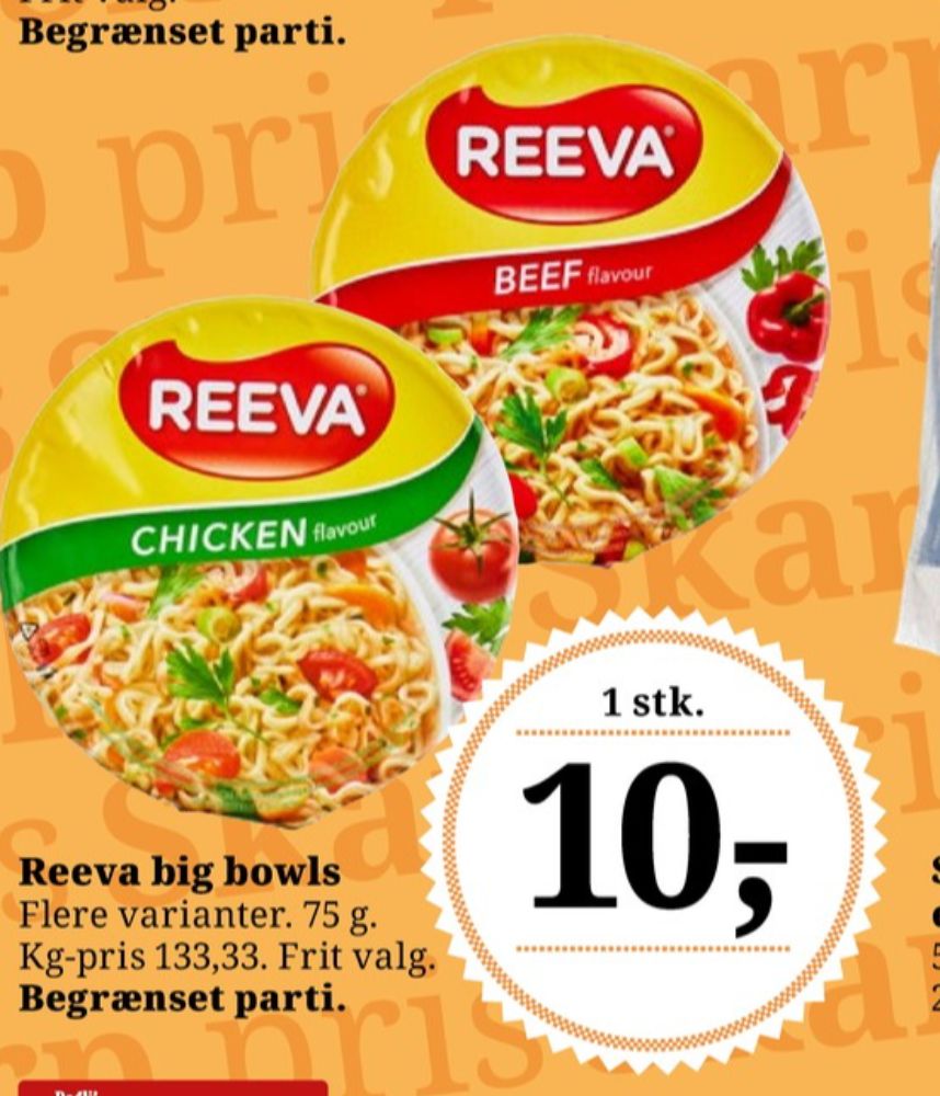 Reeva, Nudler med kyllingesmag