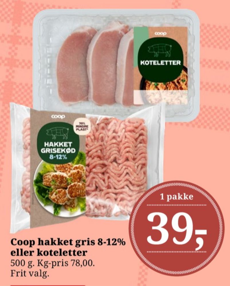 Coop, Hakket kalv og grisekød 8-12%