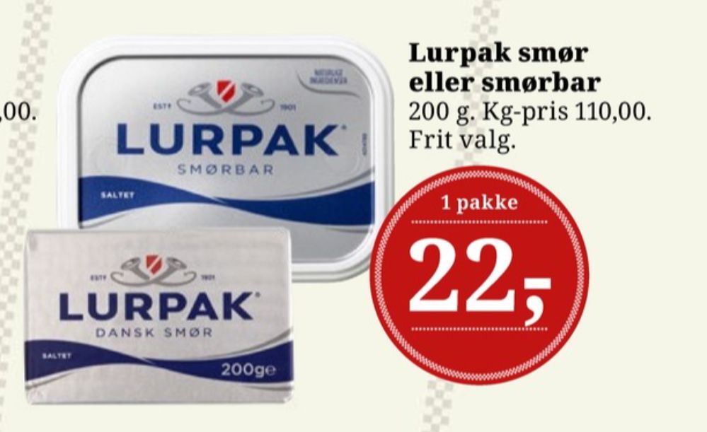 Lurpak, Smør