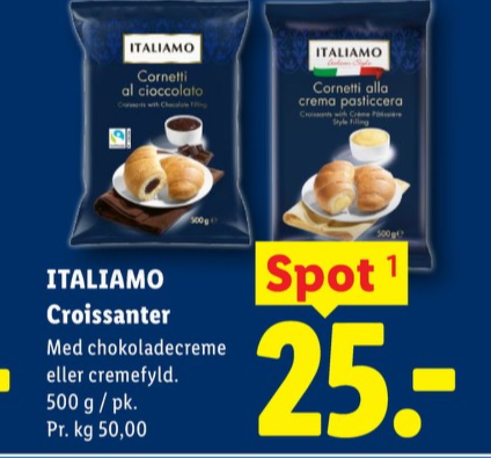 Italiamo, Cornetti alla Crema Pasticcera