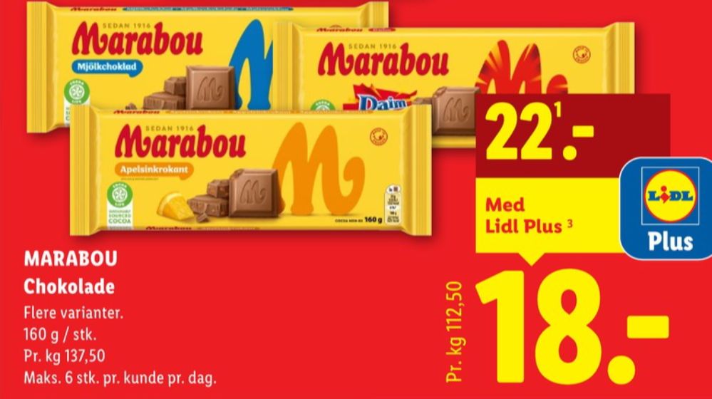 Marabou, Chokoladeplade Appelsin Krokant