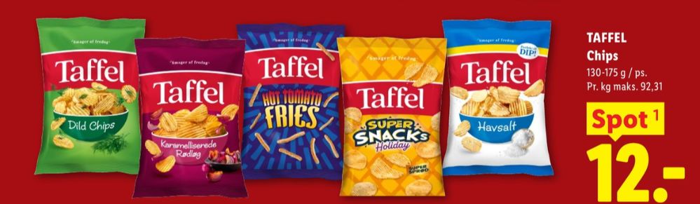 Taffel, Karamelliserede Rødløg Chips