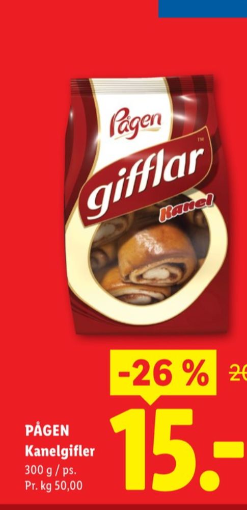 Pågen, Gifflar kanel