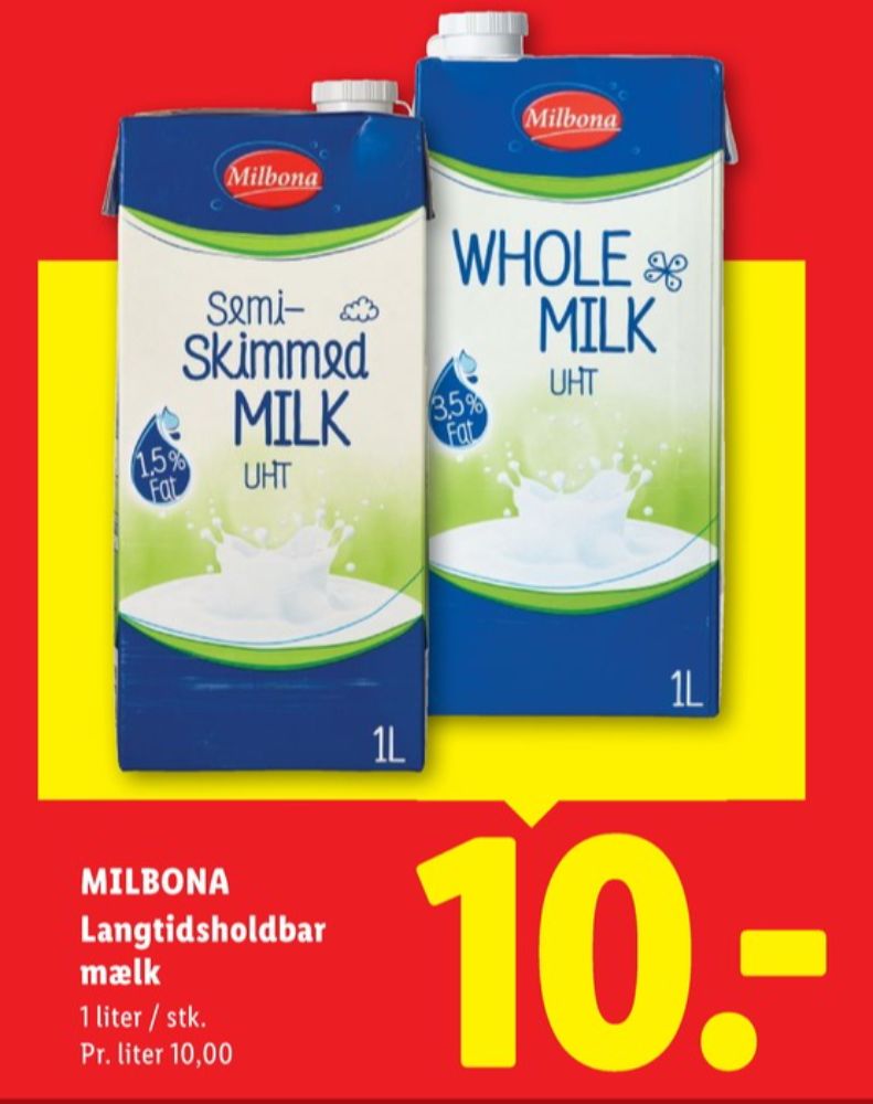 Milbona, Langtidsholdbar mælk whole
