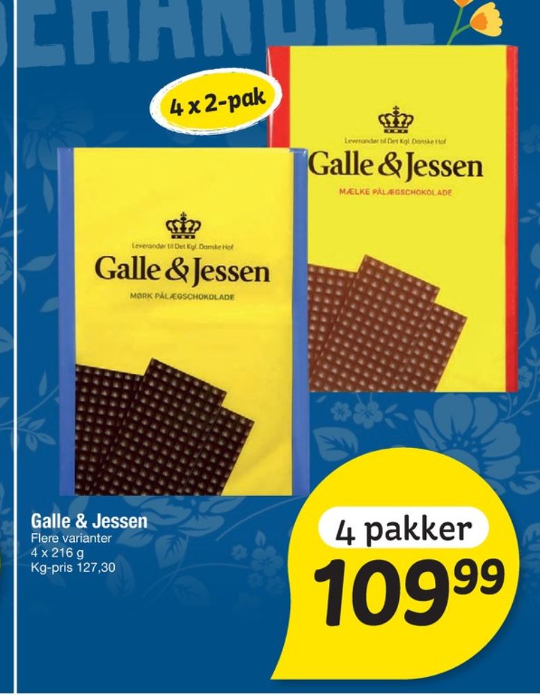 Galle & Jessen, Pålægschokolade Mørk
