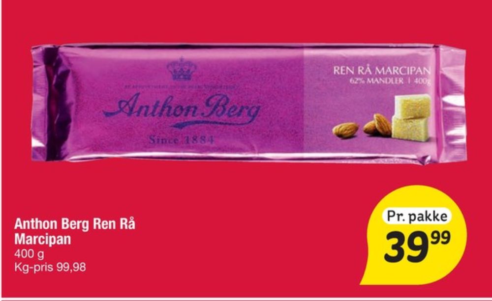 Anthon Berg, Marcipan