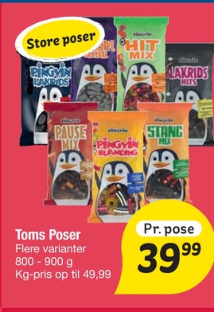 Toms Pingvin Heksehyl, Slikposer