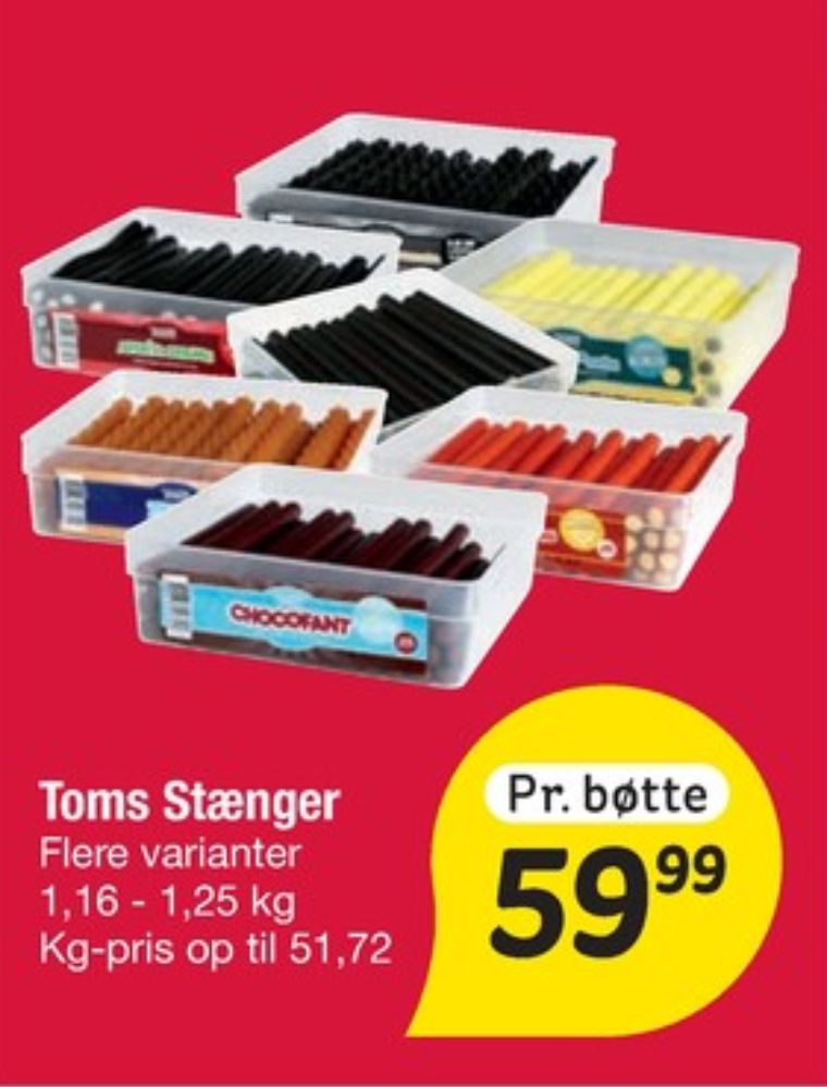 Toms Pingvin Heksehyl, Slikstænger