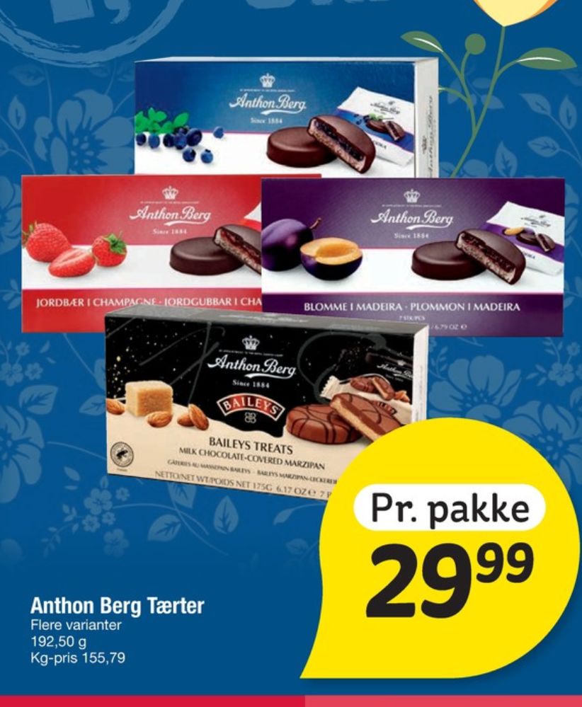 Anthon Berg, Marcipantærter Blomme i Madeira