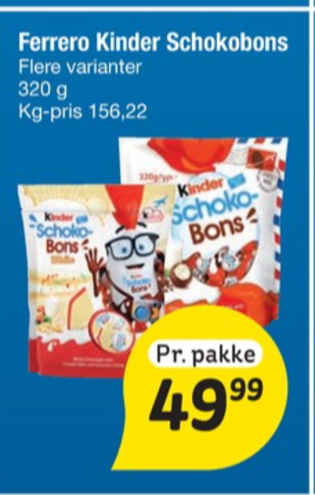 Kinder Schoko Bons, Chokoladeposer