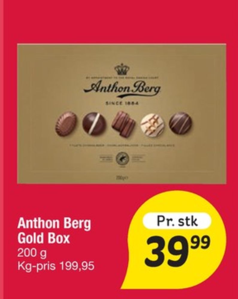 Anthon Berg Guldæske, Dessertchokolade