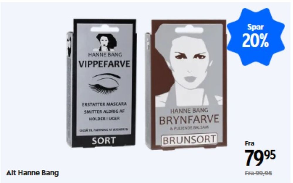 Hanne Bang, Øjenvippefarve