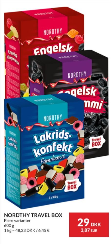 Nordthy Travel Box, Engelsk Vingummi Sur