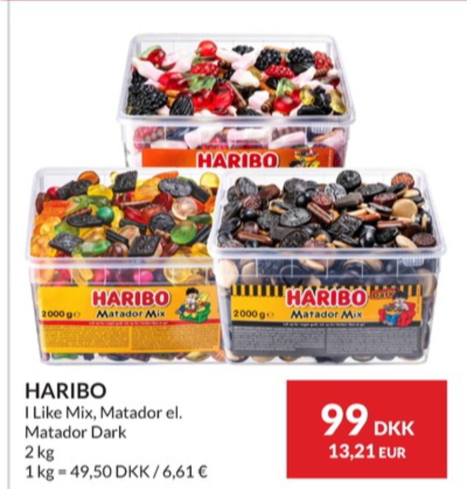 Haribo Matador Mix, Slikbøtter