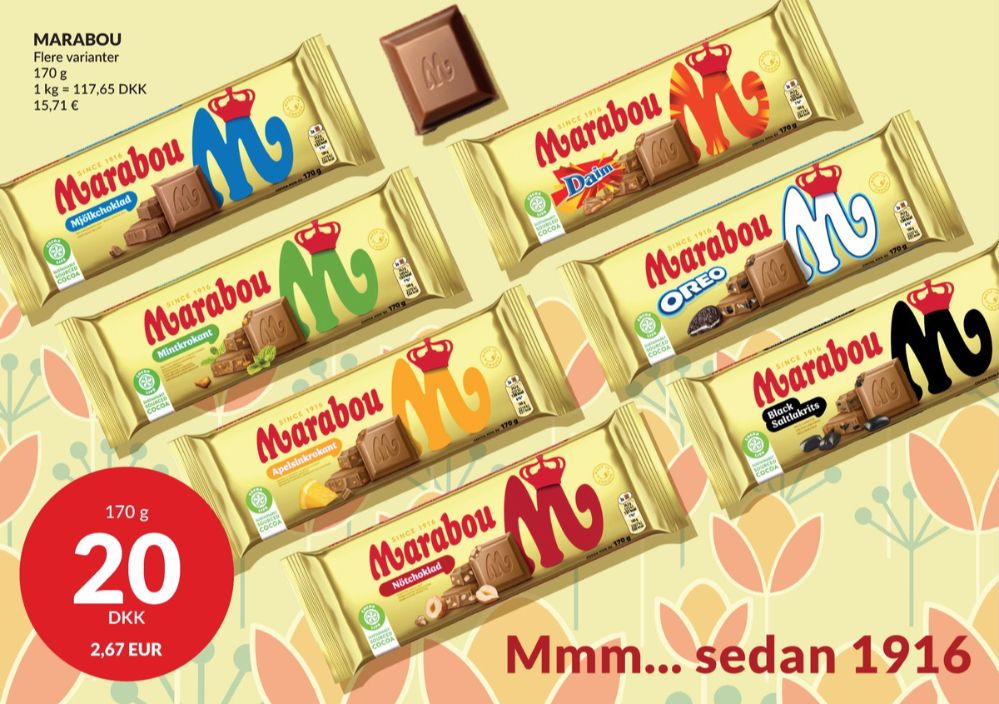 Marabou, Chokoladeplade Mjölk Choklad
