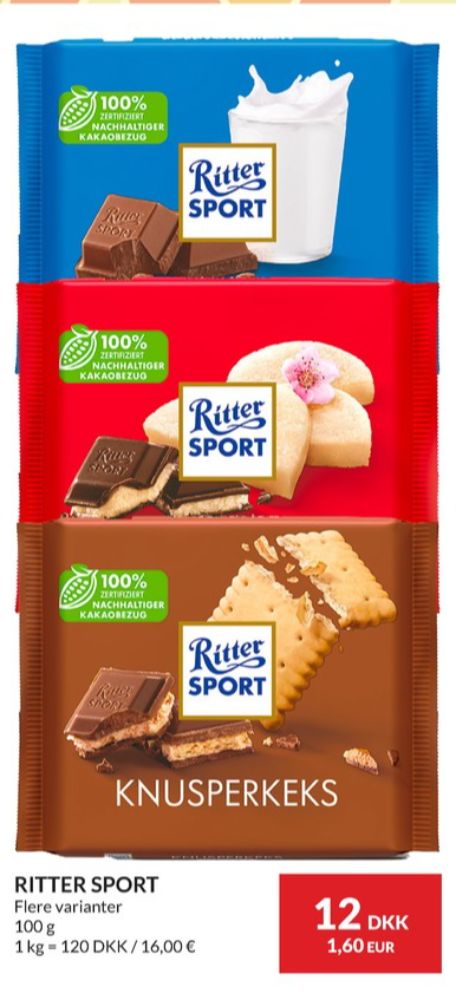 Ritter Sport, Chokoladeplade Knusperkeks