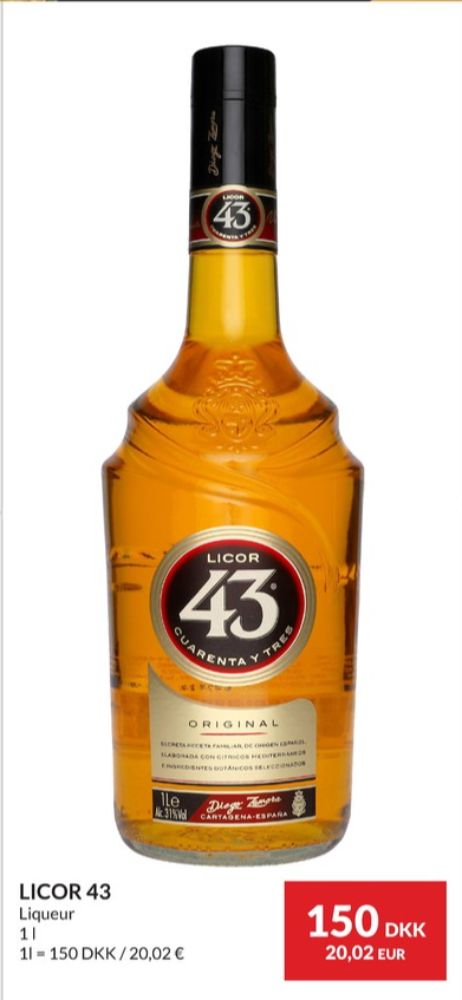 Licor 43, Likør