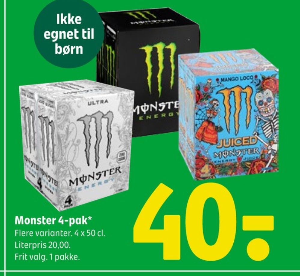 Monster Ultra Energy, Energidrik 4 pk.