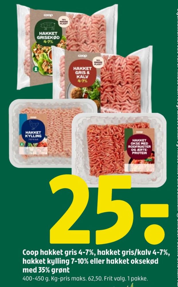 Coop, Hakket oksekød med rodfrugter & ærteprotein