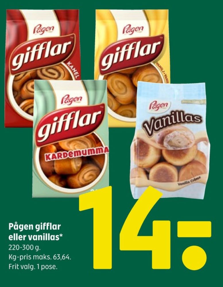 Pågen, Gifflar kanel