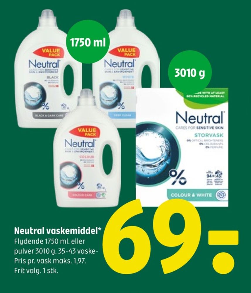 Neutral, Vaskemiddel-flydende