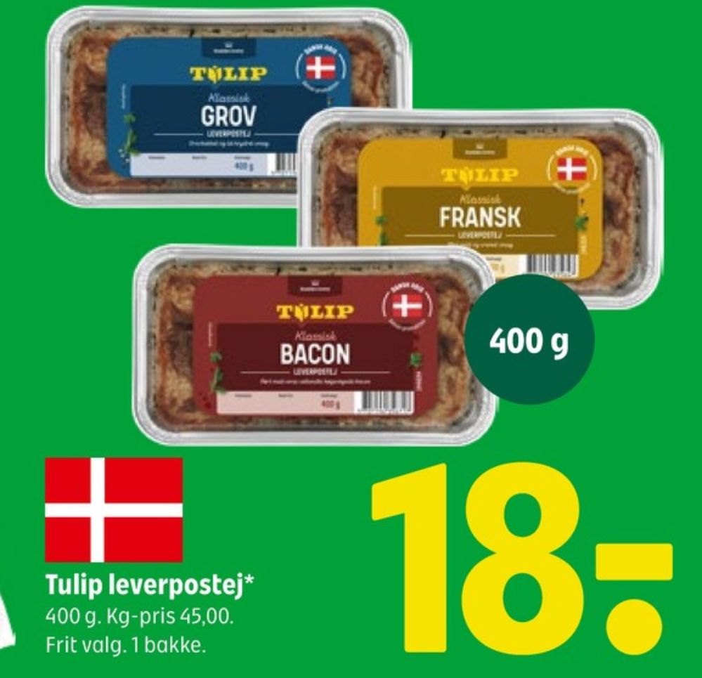 Tulip Klassisk Bacon, Leverpostej