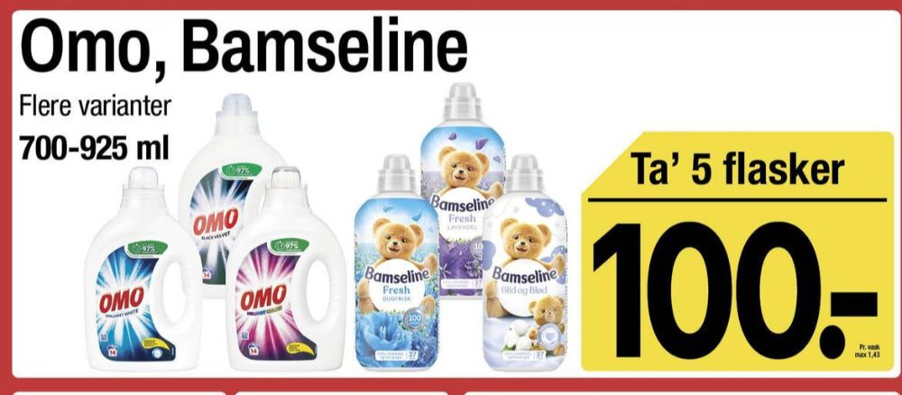 Omo, Vaskemiddel-flydende