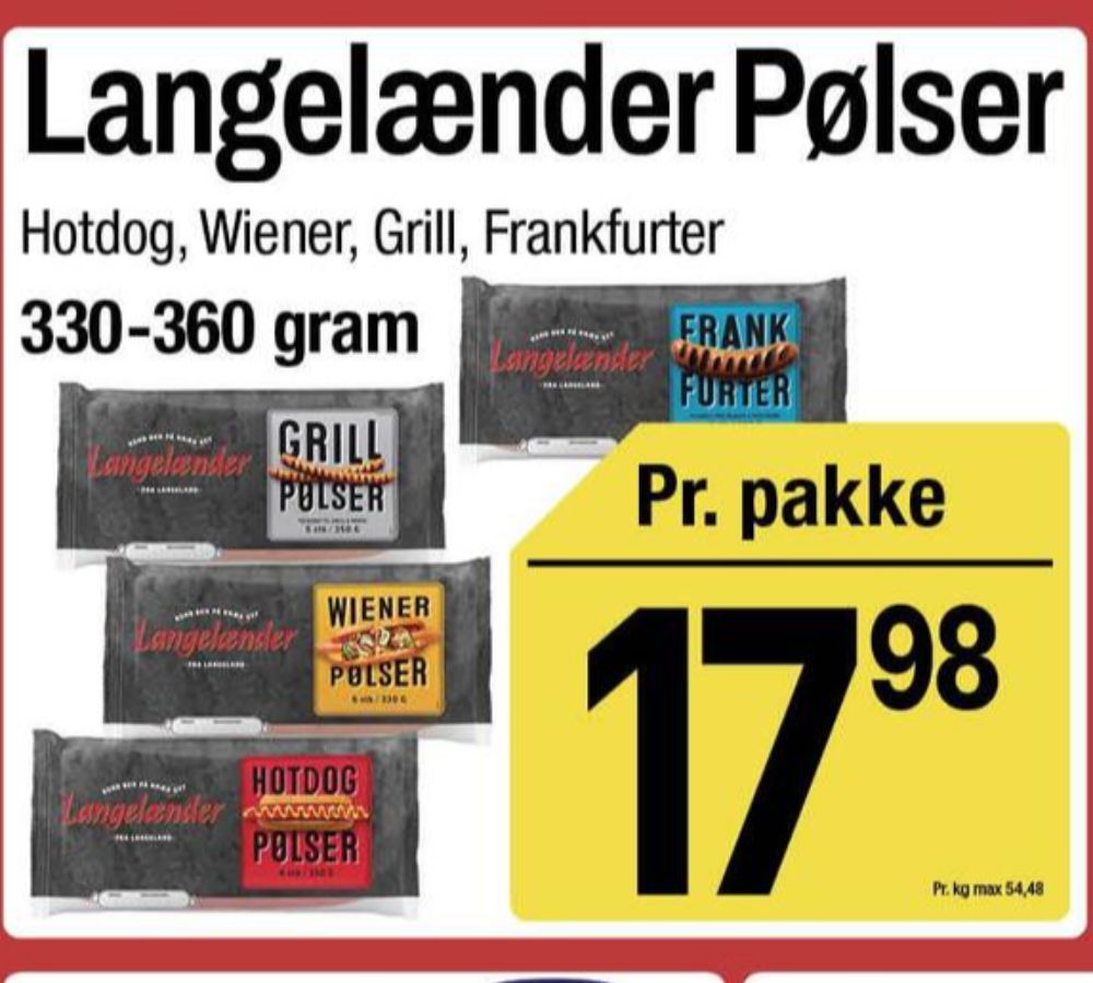 Langelænder, Grillpølser