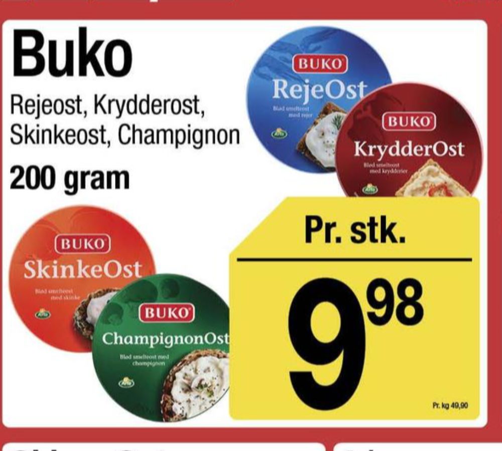 Buko Smelte, Smøreost Krydderost