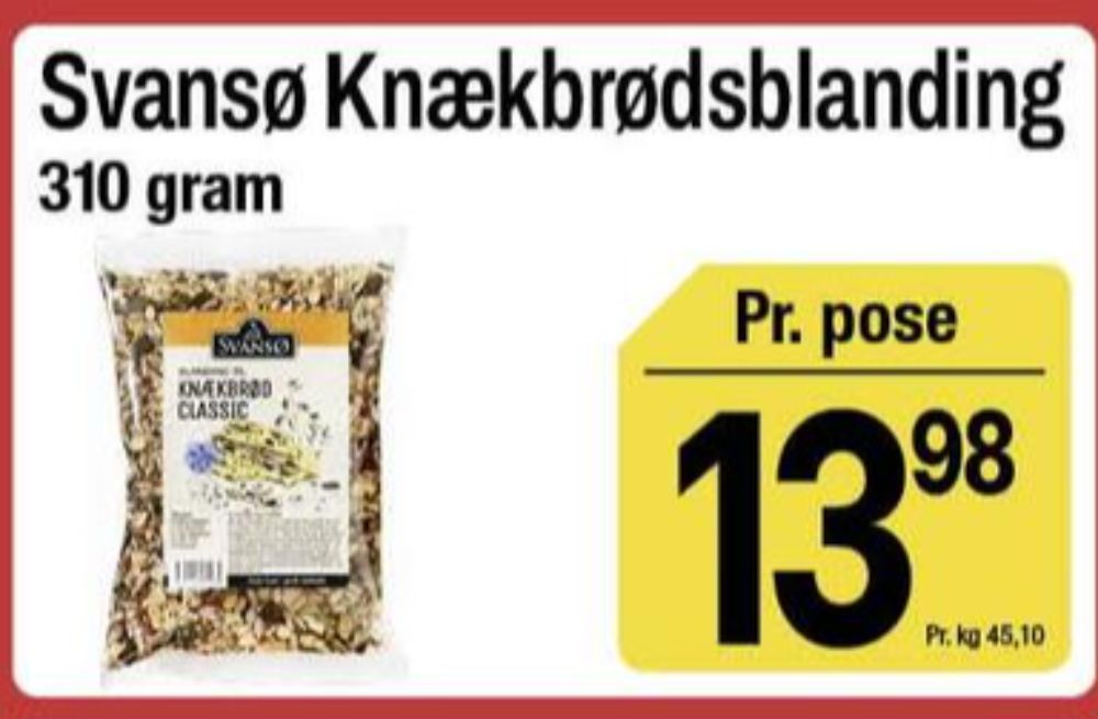 Svansø, Knækbrødsblanding