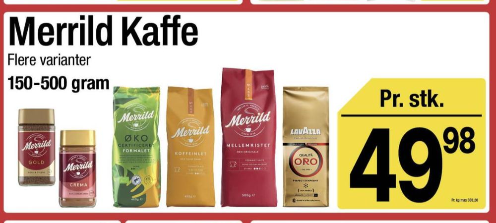 Merrild Koffeinlet, Kaffe Formalet