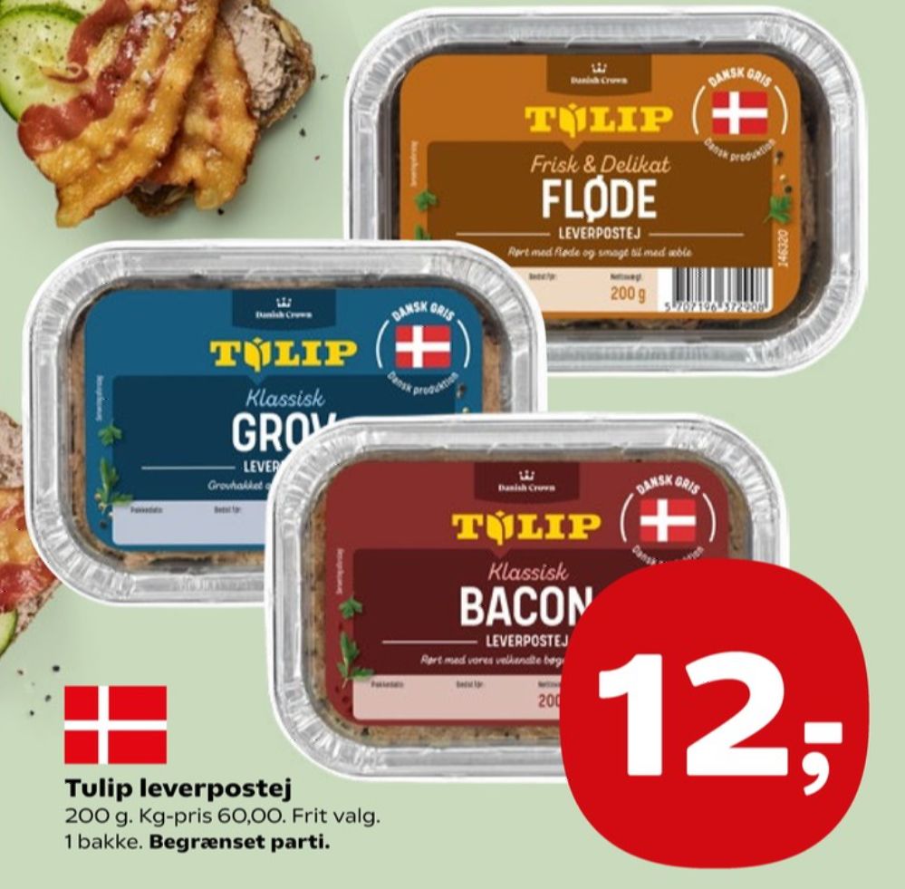 Tulip Klassisk Bacon, Leverpostej
