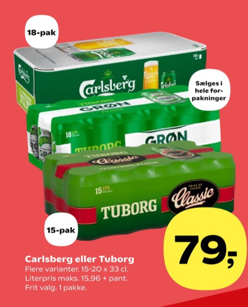 Tuborg Grøn, Øl 18 pk.