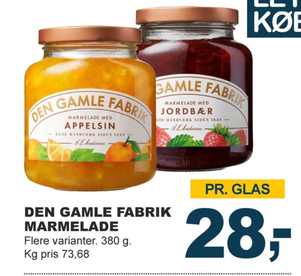Den Gamle Fabrik, Jordbærmarmelade