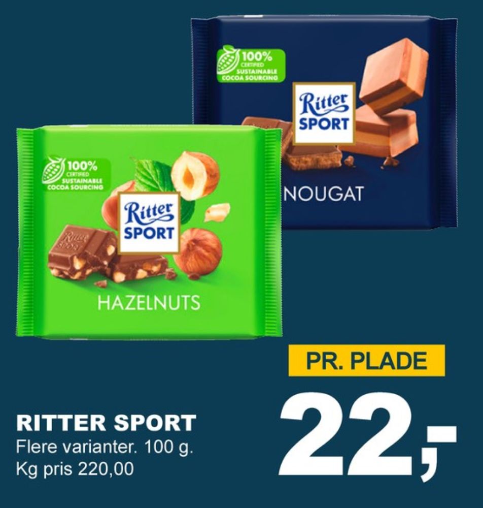 Ritter Sport, Chokoladeplade Nougat