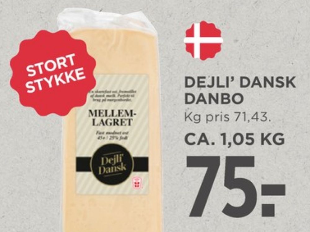 Dejli Dansk, Skæreost Mellemlagret