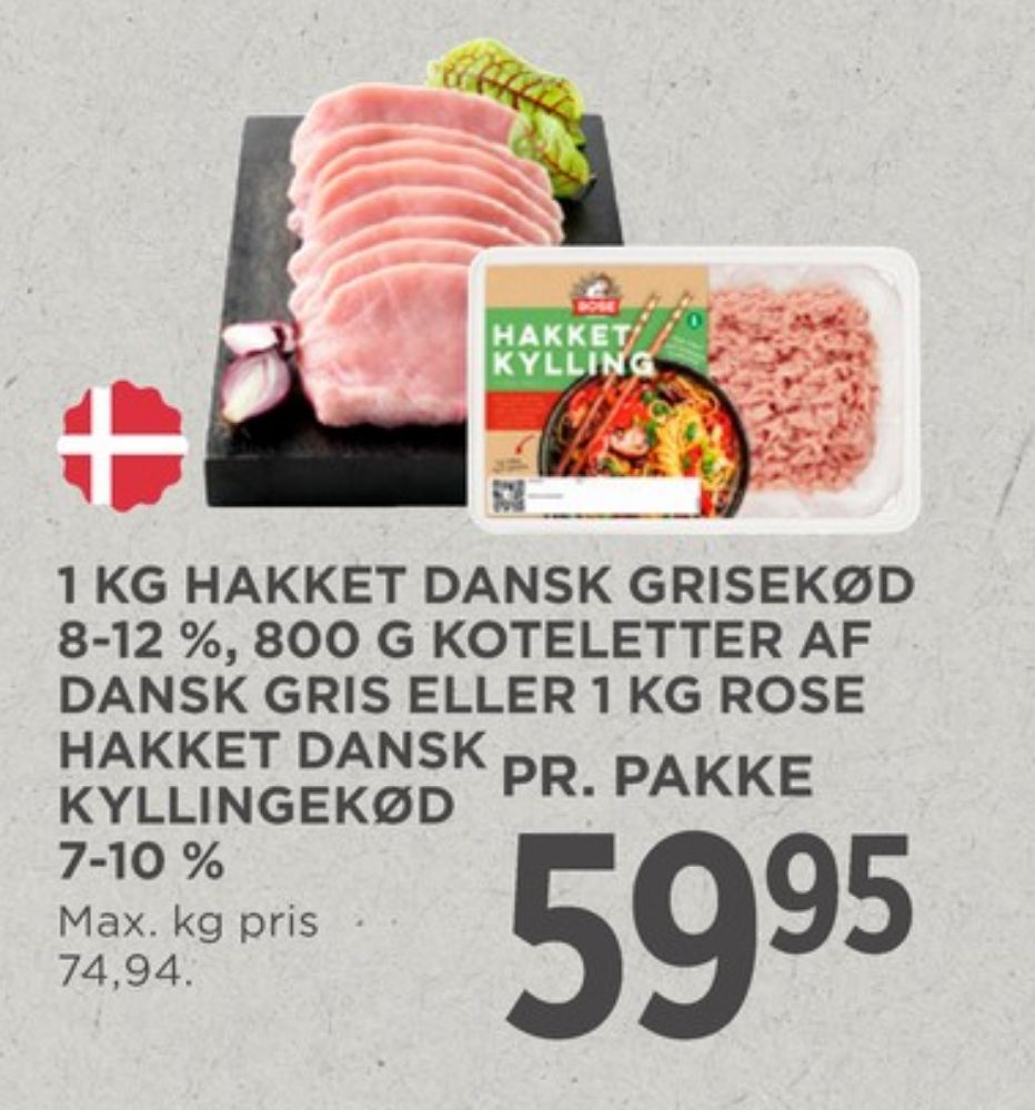 Hakket grisekød 8-12%