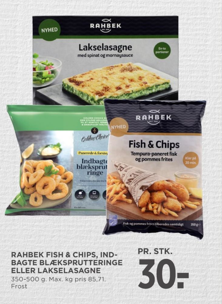 Rahbek, Lakselasagne