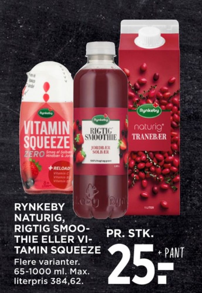 Rynkeby Naturig, Tranebærdrik