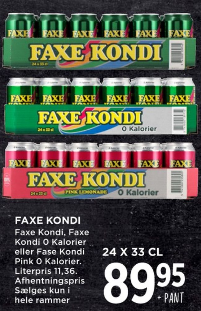 Faxe Kondi 0 Kalorier, Faxe Kondi Pink Lemonade 0 kalorier