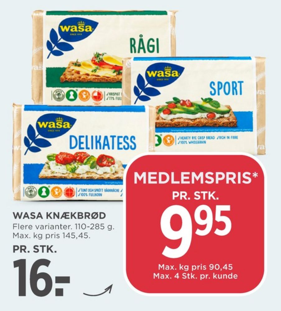 Wasa, Sport knækbrød