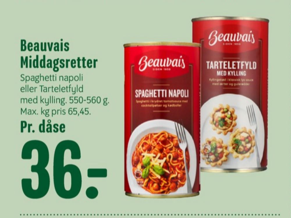 Beauvais, Tarteletfyld med Kylling